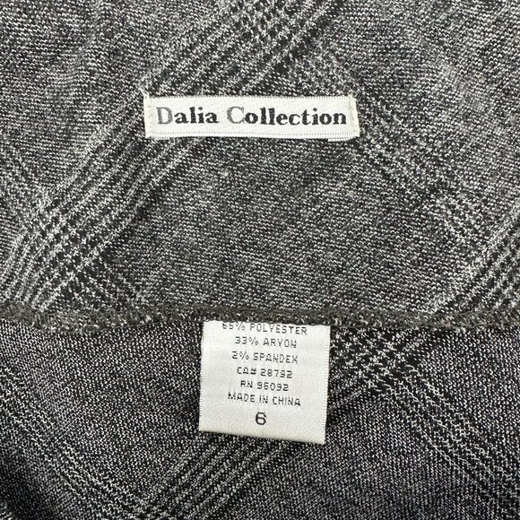Dalia Collection Womens Thick Gray Plaid Pull On A-Line Skirt Size 6 - Picture 5 of 7